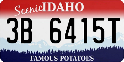 ID license plate 3B6415T