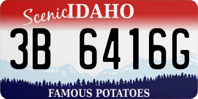 ID license plate 3B6416G