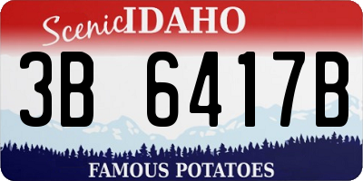 ID license plate 3B6417B