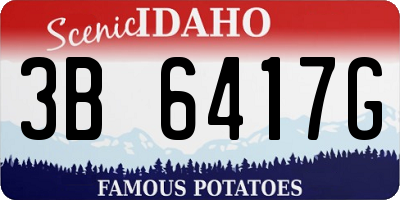 ID license plate 3B6417G