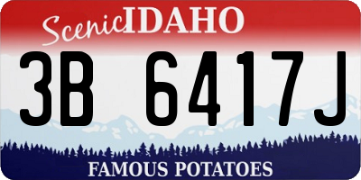 ID license plate 3B6417J