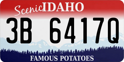 ID license plate 3B6417Q
