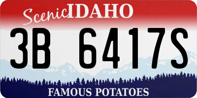 ID license plate 3B6417S