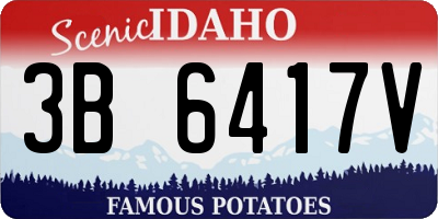 ID license plate 3B6417V