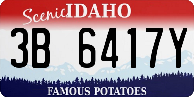 ID license plate 3B6417Y