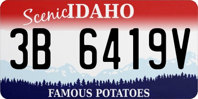 ID license plate 3B6419V