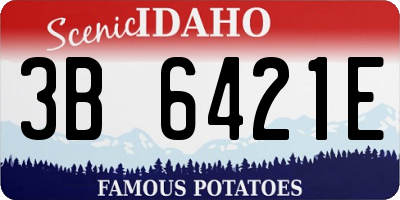 ID license plate 3B6421E