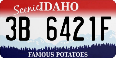 ID license plate 3B6421F