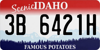 ID license plate 3B6421H