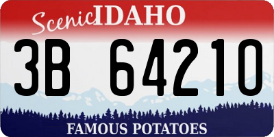 ID license plate 3B6421O