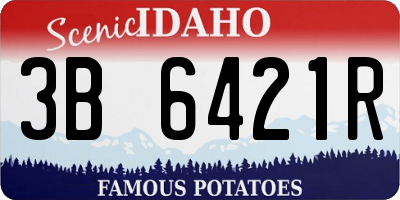 ID license plate 3B6421R