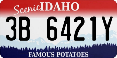 ID license plate 3B6421Y