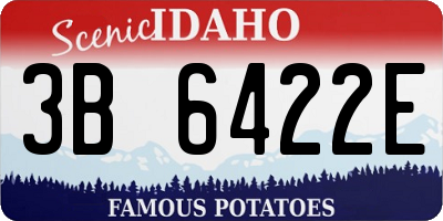 ID license plate 3B6422E