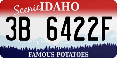 ID license plate 3B6422F