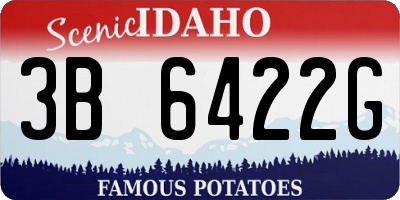 ID license plate 3B6422G