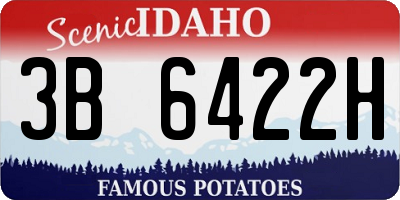 ID license plate 3B6422H