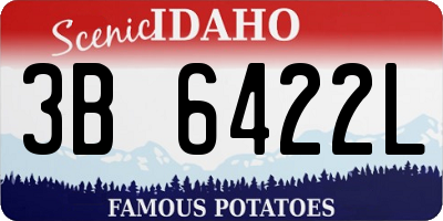 ID license plate 3B6422L