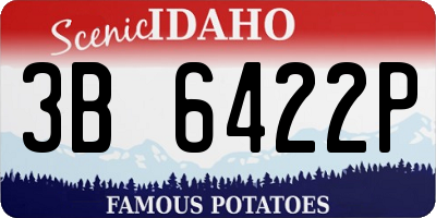 ID license plate 3B6422P