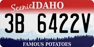 ID license plate 3B6422V