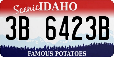ID license plate 3B6423B