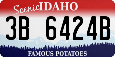 ID license plate 3B6424B