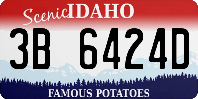 ID license plate 3B6424D