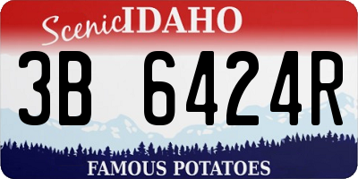 ID license plate 3B6424R