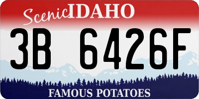 ID license plate 3B6426F