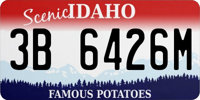ID license plate 3B6426M