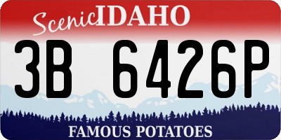 ID license plate 3B6426P