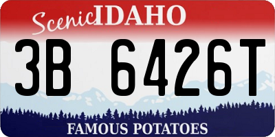ID license plate 3B6426T