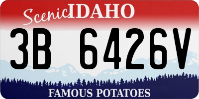 ID license plate 3B6426V