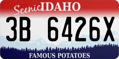 ID license plate 3B6426X