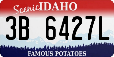 ID license plate 3B6427L