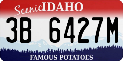 ID license plate 3B6427M