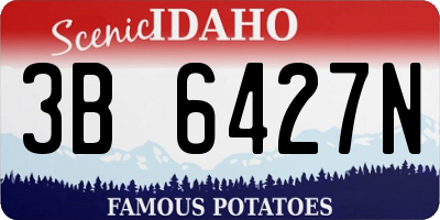 ID license plate 3B6427N