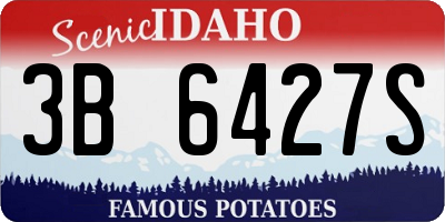 ID license plate 3B6427S