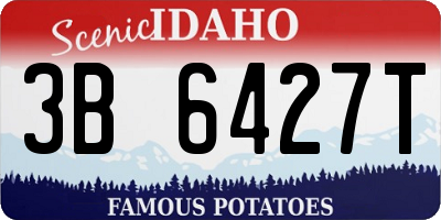 ID license plate 3B6427T