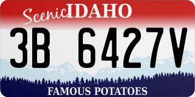 ID license plate 3B6427V