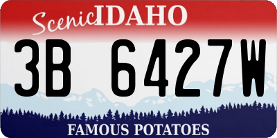 ID license plate 3B6427W