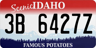 ID license plate 3B6427Z