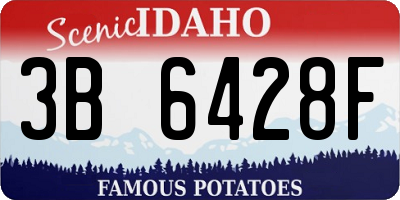 ID license plate 3B6428F
