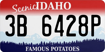 ID license plate 3B6428P