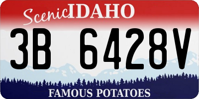 ID license plate 3B6428V