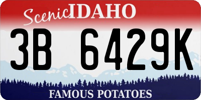 ID license plate 3B6429K