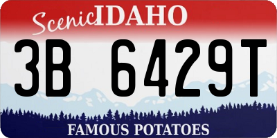 ID license plate 3B6429T