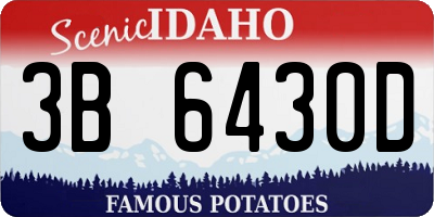 ID license plate 3B6430D