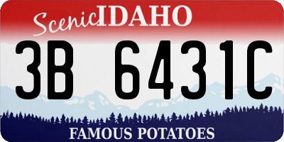 ID license plate 3B6431C