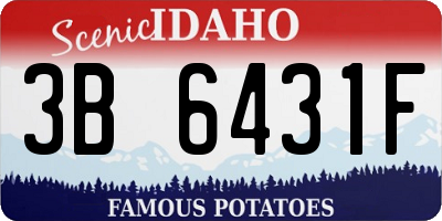 ID license plate 3B6431F