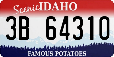 ID license plate 3B6431O